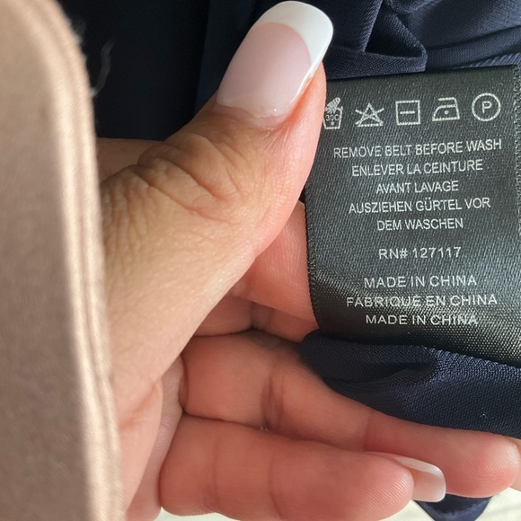 Belle Badgley mischka dress navy blue with embellished  new with tags D145 - Picture 9 of 9